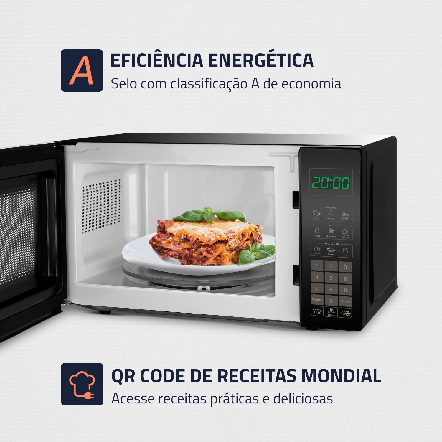 Micro-ondas Mondial Mo-01-21-b 21 Litros Micro-ondas Mondial Mo-01-21-b 21 Litros
